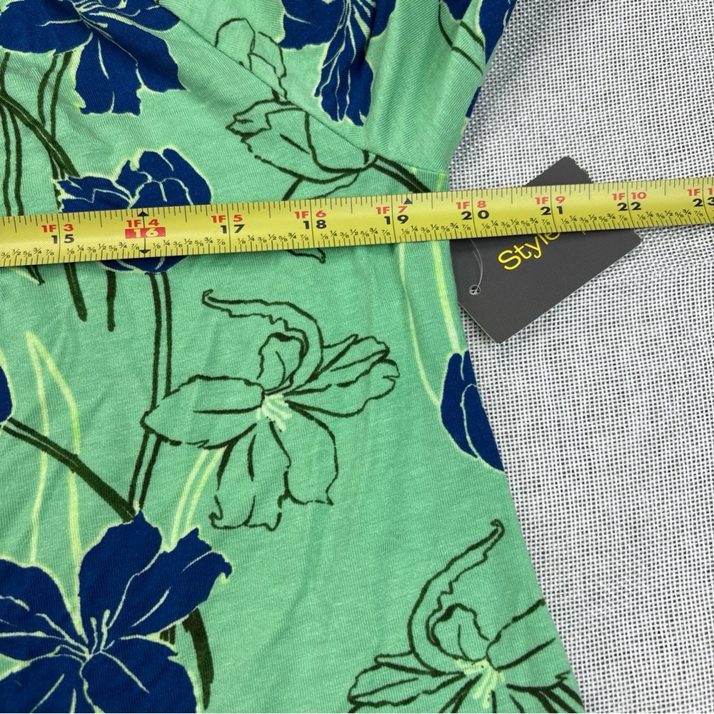 Style & Co Petite Tulip Menagerie on/Off Top Size PL - Picture 11 of 12